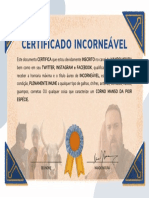 Certificado Incorneável