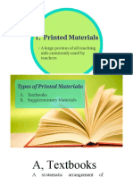 Week 4 Types of Instructional Materials