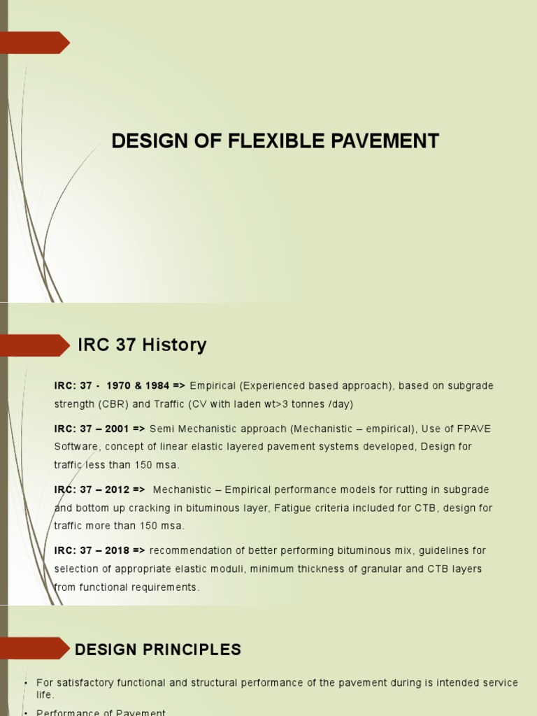 Flexible Pavement Design per IRC 37 | PDF | Road Surface | Young's Modulus
