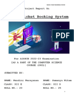 Movie Ticket Booking System Cs Project STD - Xii - Nandini Narayanan and Samanyu Nikam