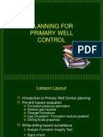 Primary Well Control Planning