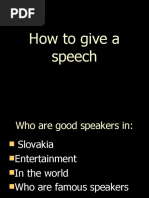 How To Give A Speech