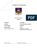 University of Zimbabwe Industrial Attachment Log Book Insights