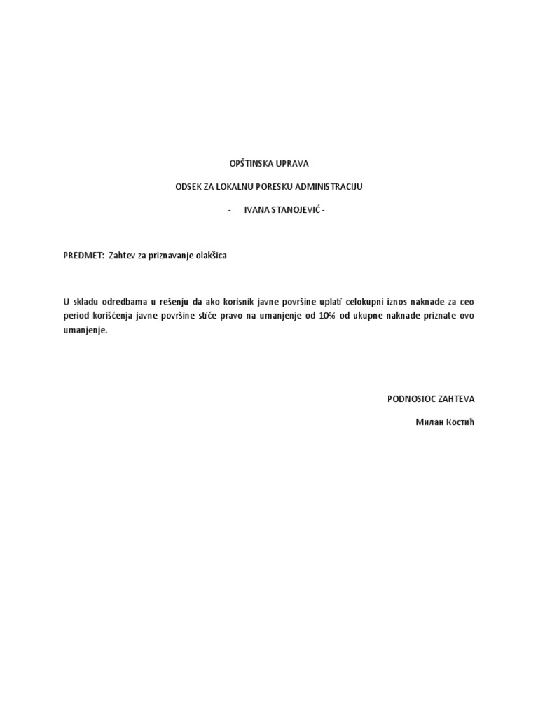 Zahtev Za Taksi Dozvolu | PDF