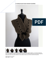 Light Chocolate Color Knitted Scarf Collar Necklet Scarflette