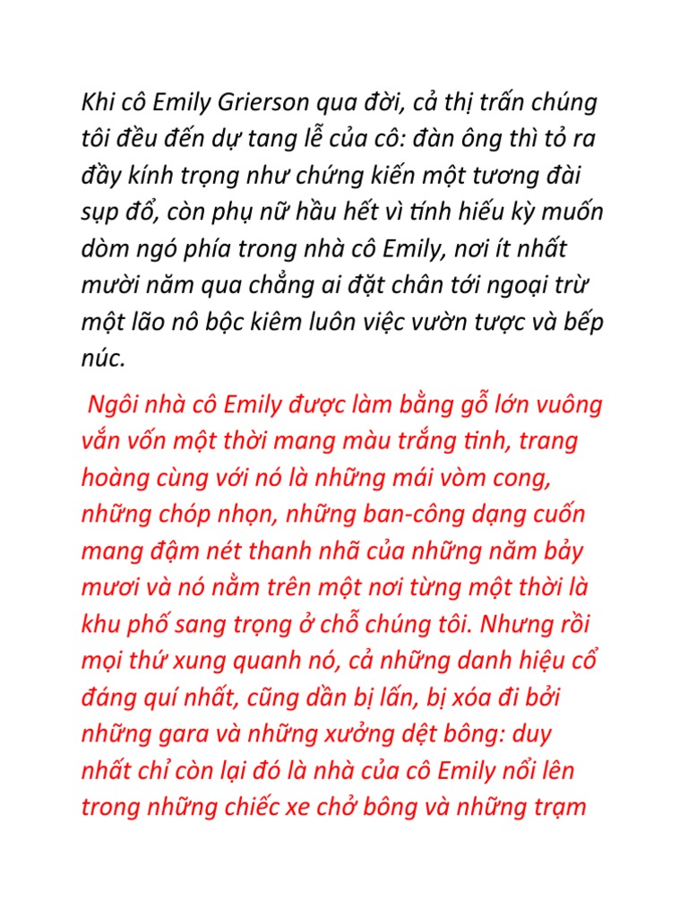 A Rose For Emily PDF