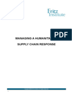 Managing A Humanitarian Supply Chain Response