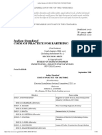 Indian Standard - Code of Practice For Earthing