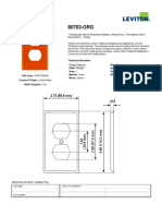 Tapa Leviton Naranja - 80703-ORG