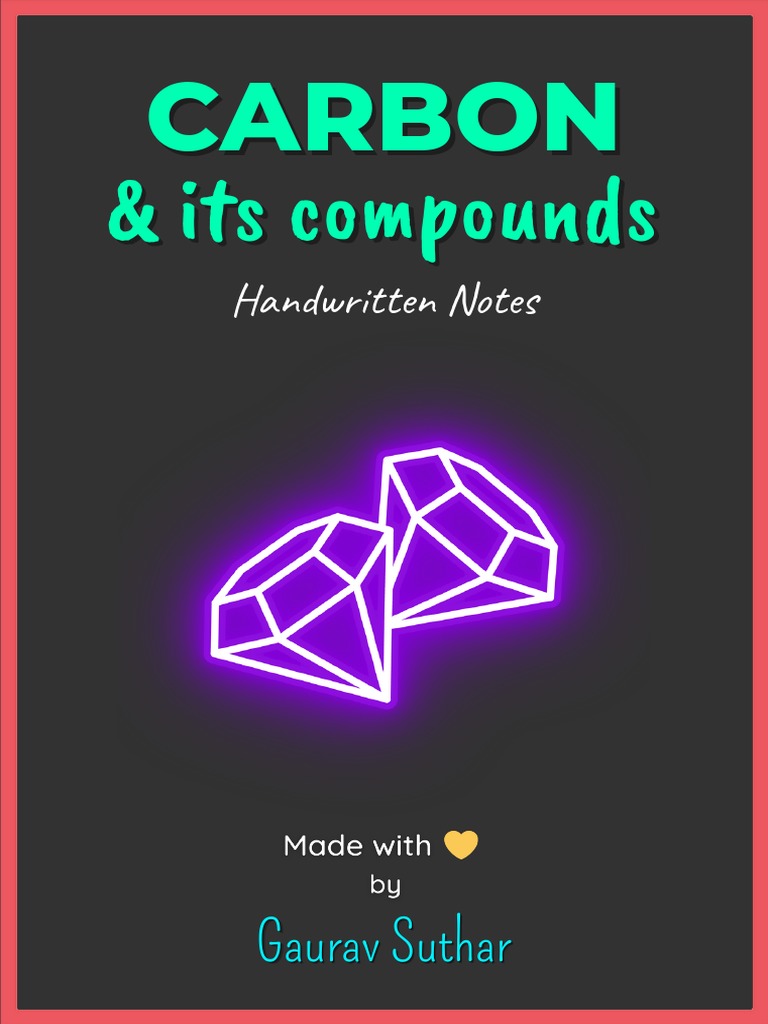 Carbon And Its Compound Notes Pdf Ethanol Carbon