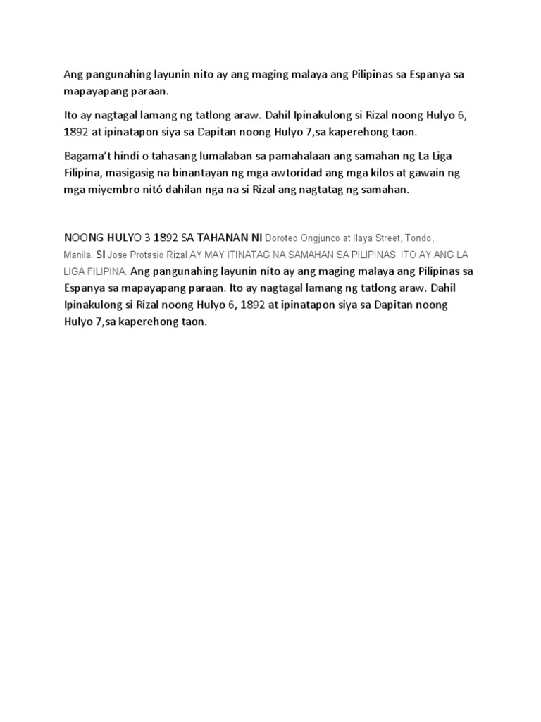 La Liga Filipina PDF