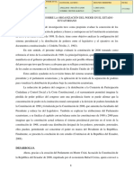 Ensayo Juridico Sobre La Organización Del Poder en El Estado Ecuatoriano