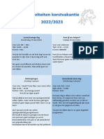 Activiteiten Kerst Vakantie 2022