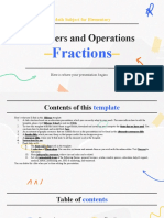 Math Subject For Elementary - 4th Grade - Numbers and Operations - Fractions by Slidesgo