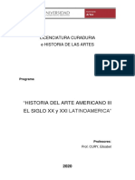 Programa Historia del Arte Americano III