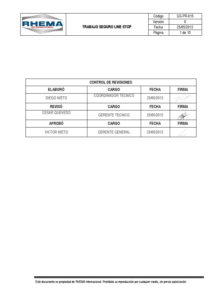 Gs pr 015 procedimiento line stop v0 2012 pdf presi n f sica
