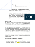 Solicitud de medida cautelar para nombrar administrador judicial de empresa agroindustrial