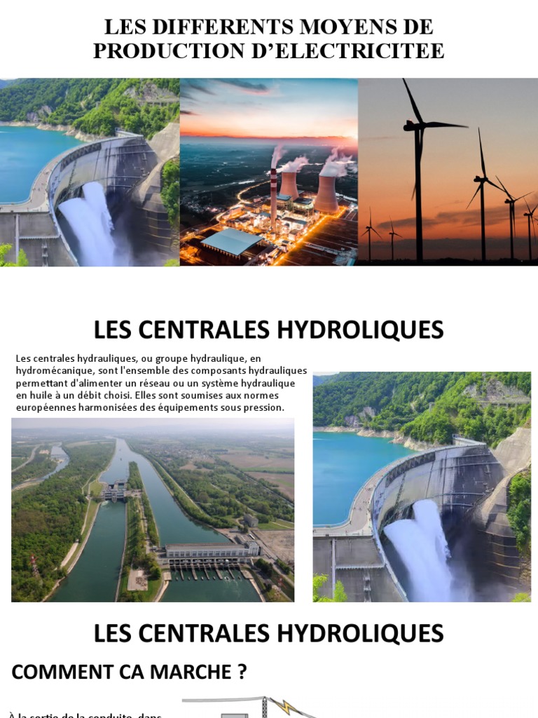 Avantages des centrales hydrauliques | PDF | Énergie hydroélectrique ...