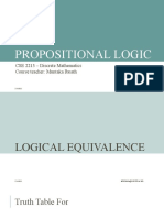 Propositional Logic Equivalence