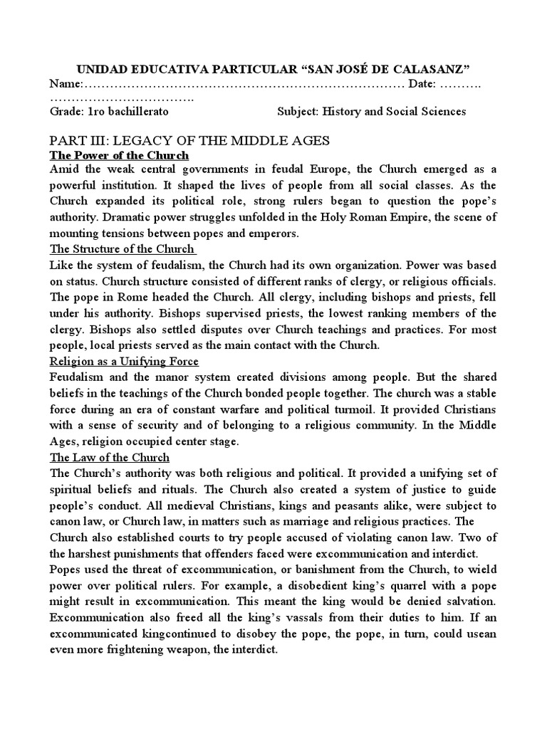 H&ss #3 #4 - The Church and The Holy Roman Empire | PDF | Holy Roman ...