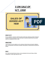 Synopsis on Sale of Goods Act
