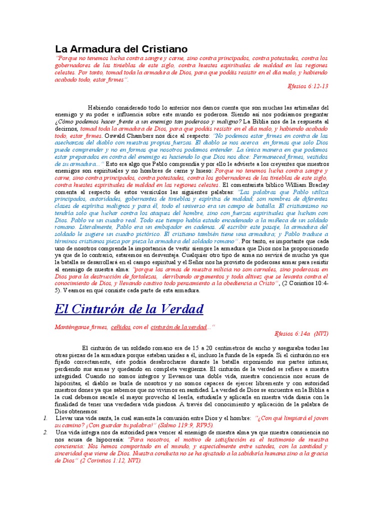 Escudo de la Fe en la Armadura Cristiana | PDF | Satán | Pecado