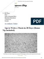 8 Tips To Write A Thesis in 30 Days (Bonus Tip Included)