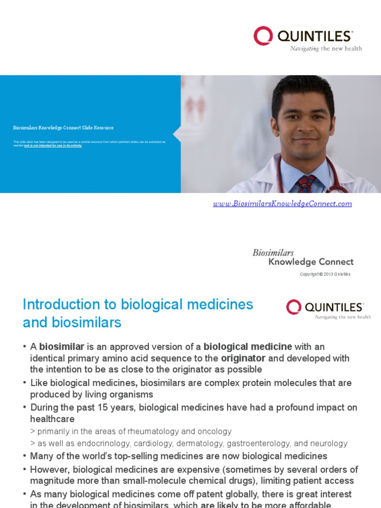 Biosimilars Knowledge Connect Slide Resource | PDF | Clinical Trial ...