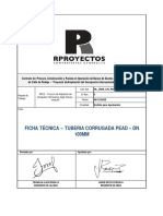 NL - 3000 - CN - PDS - RPS - LTP - Qa - 000001 Rev0 Ficha Técnica - Tub Corrugada DN100MM