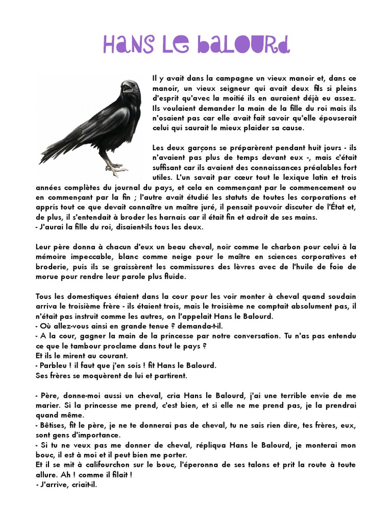 Hans le Balourd et la princesse | PDF