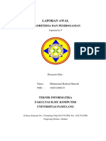 Muhammad - Reyhan - 181011400135 - 01TPLM003 - Algoritma - Pertemuan 5 - Laporan Awal