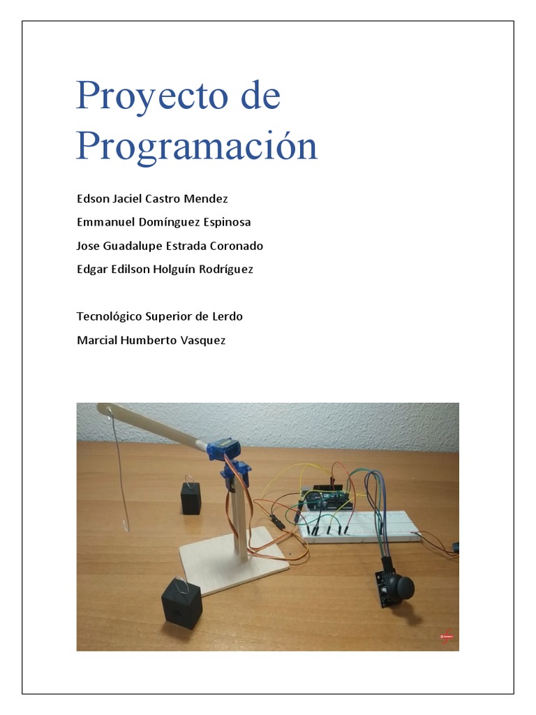 Proyecto de Grua Con Arduino | PDF | Arduino | Programación de computadoras