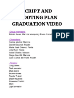 Script and Shoothing Plan Practical 5