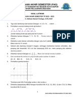 PAS Matematika Soal Latihan 8 TP 2022-2023