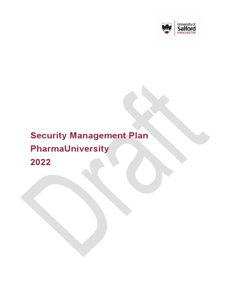 Security Management Plan Template | PDF | Information Security | Encryption