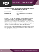 Procurement For Legal Services