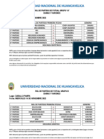 Rol de Paridos de La 6 Fecha