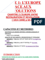 L'EUROPE ENTRE REVOLUTION ET RESTAURATION 1815-1848