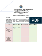 Matriz Del Proyecto de Vida