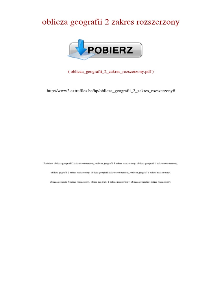 Maturalne Karty Pracy Oblicza Geografii 2 Zakres Rozszerzony Odpowiedzi Oblicza Geografii 2 Zakres Rozszerzony | PDF