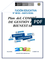 Plan de Comite de Gestión Del Bienestar - 2022