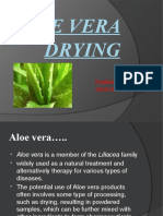 Aloe Vera Drying