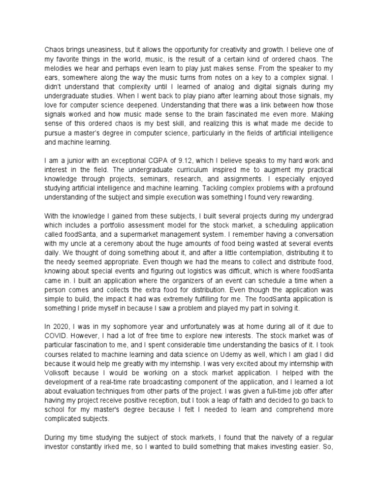 Chaos to creativity pursuing a masters in ai at nc state pdf