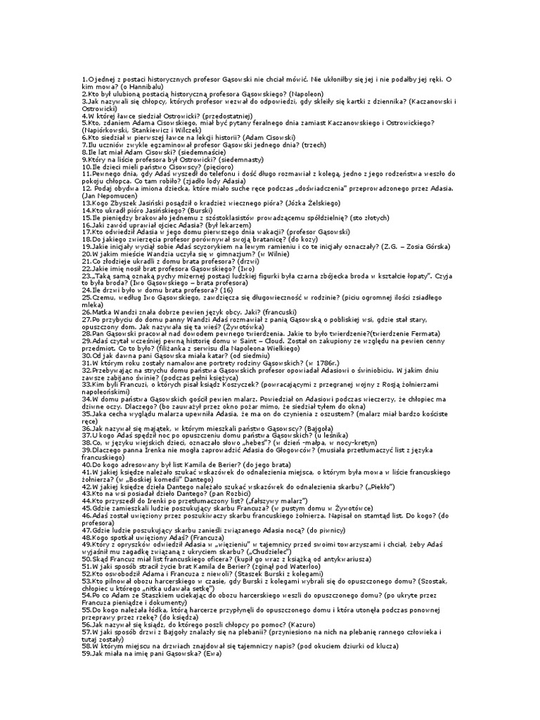 Szatan Z Siódmej Klasy Test Szatan z siódmej klasy | PDF