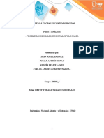 PROBLEMAS GLOBALES CONTEMPORANEOS  PASO 3 ANÁLISIS – PROBLEMAS GLOBALES, REGIONALES Y LOCALES-UNAD