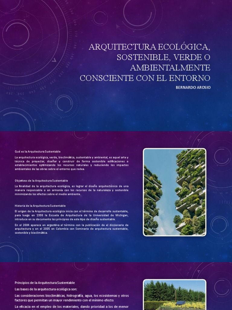 Arquitectura Ecológica, Sostenible, Verde PDF