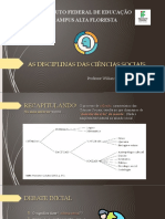 Aula 3 - As Disciplinas Das Ciências Sociais