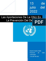 Las aportaciones de la ONU en la prevención del delito