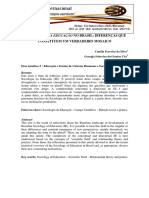 Sociologias Da Educação No Brasil Diferenças Que Constituem Um Verdadeiro Mosaico - Silva - Cêa