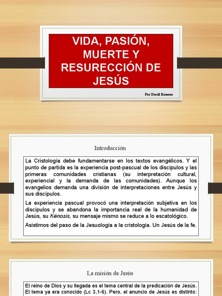 Vida, Pasión y Resurrección de Jesús | PDF | Jesús | La resurrección de ...